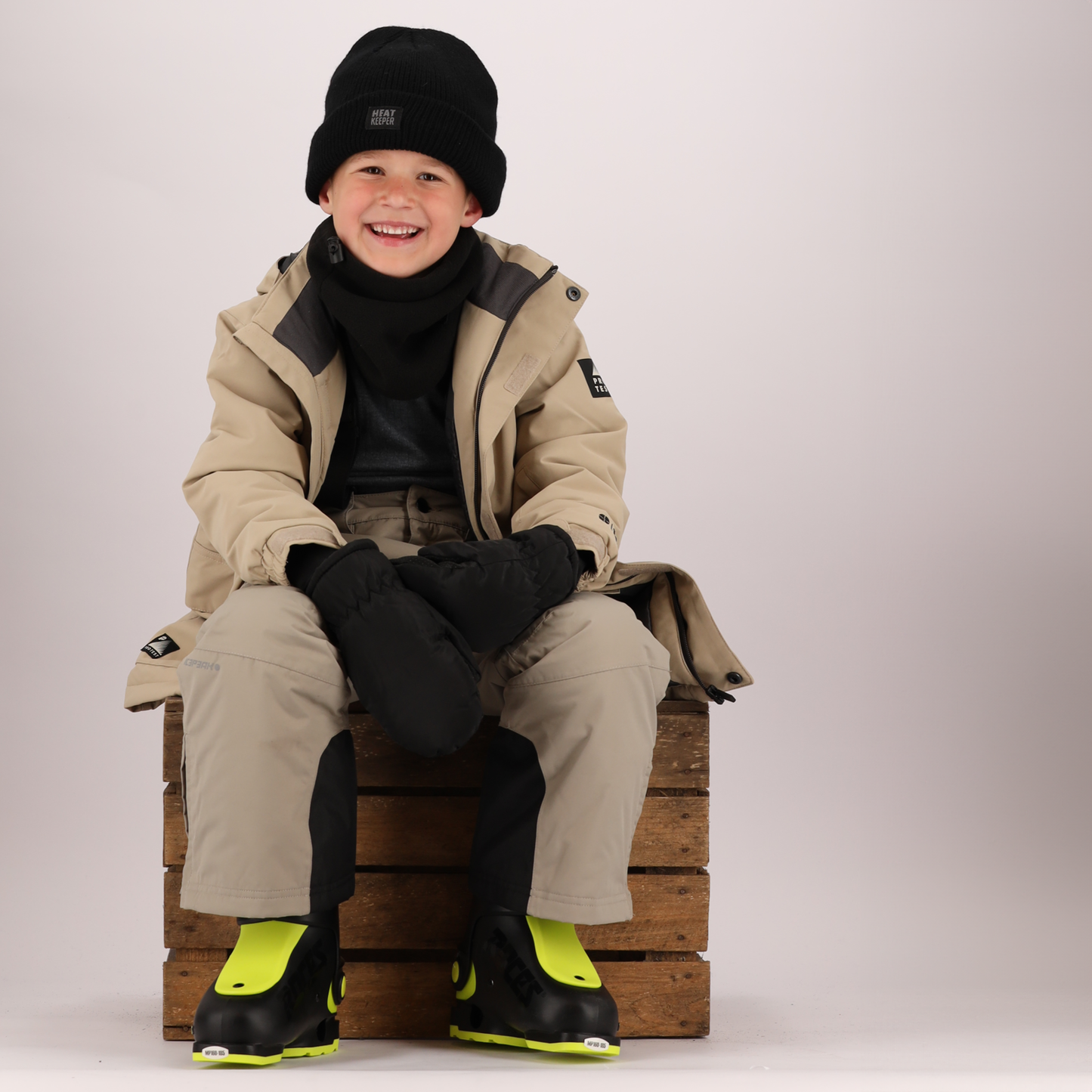 Fleece nekwarmer kinderen - Zwart - 4 stuks - Voordeel