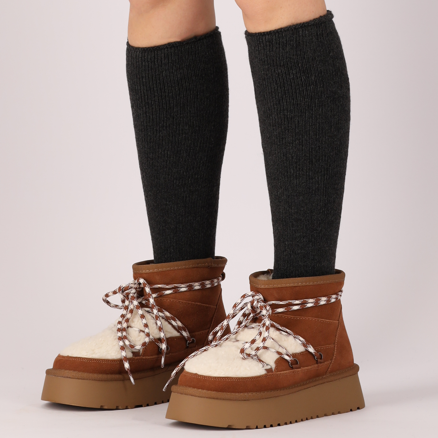 Thermo kniekousen dames - 4-Paar - Maat 36/41