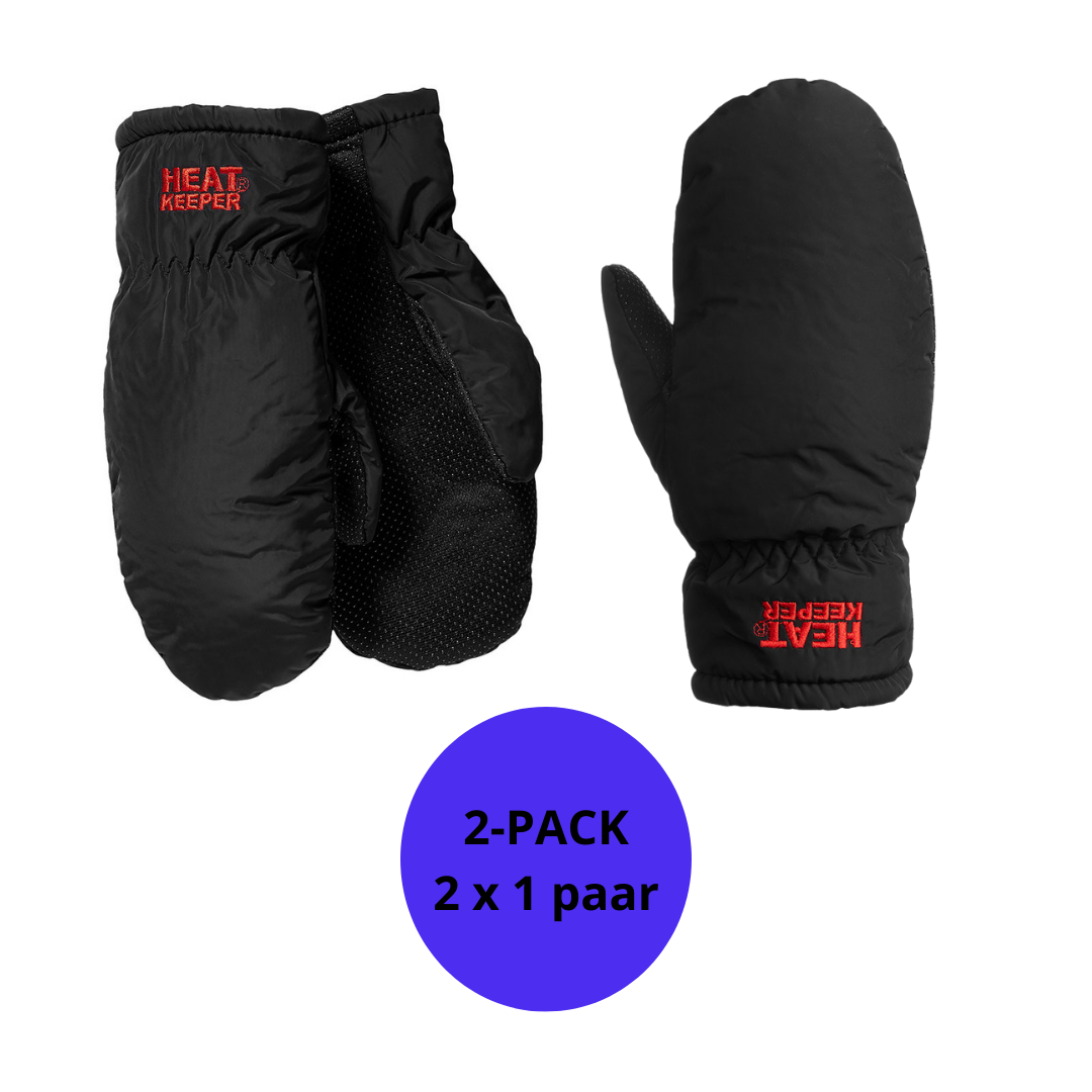 Thermo wanten dames - Zwart - One Size - 2-Paar