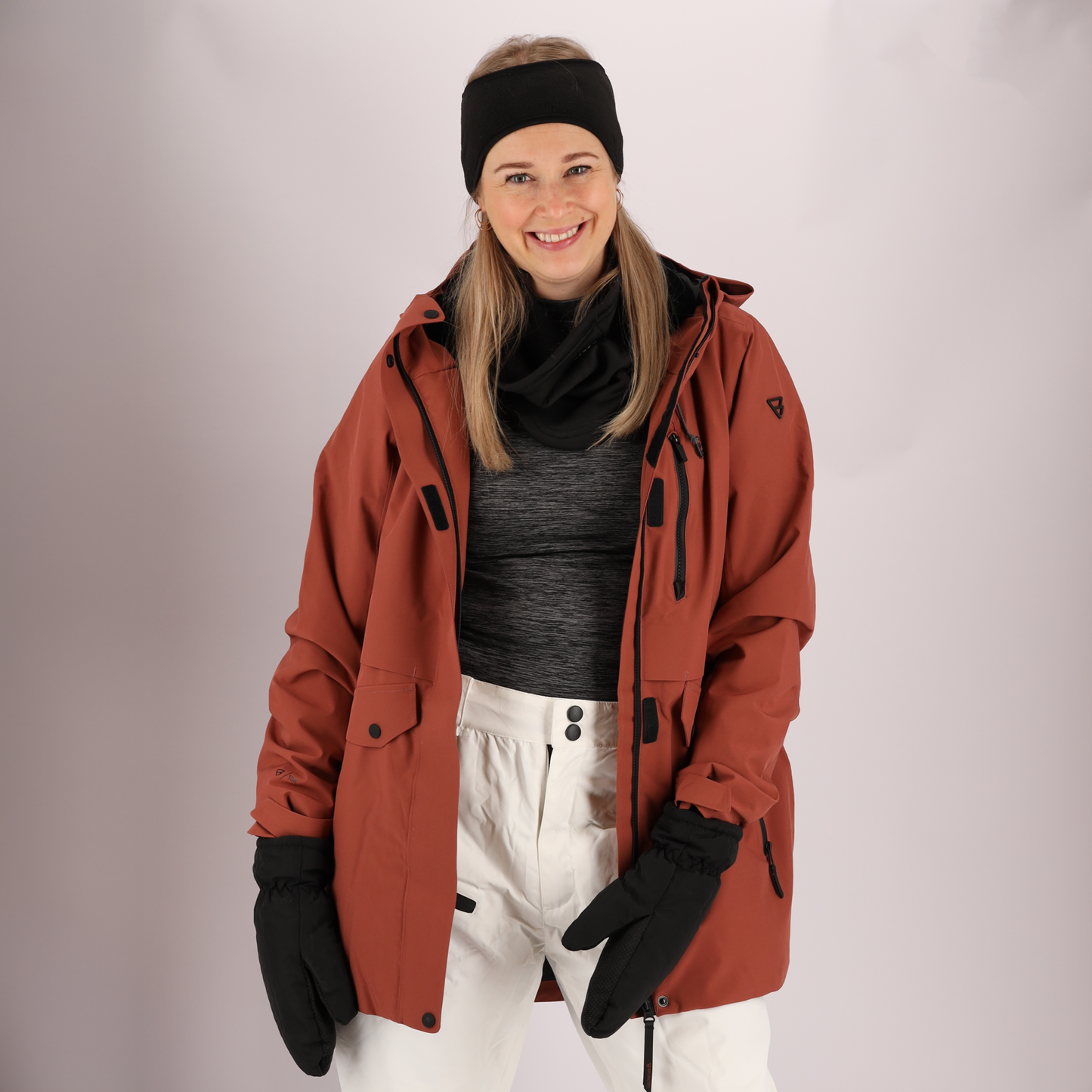 Thermo hoofdband unisex fleece - Zwart - 1-Stuk