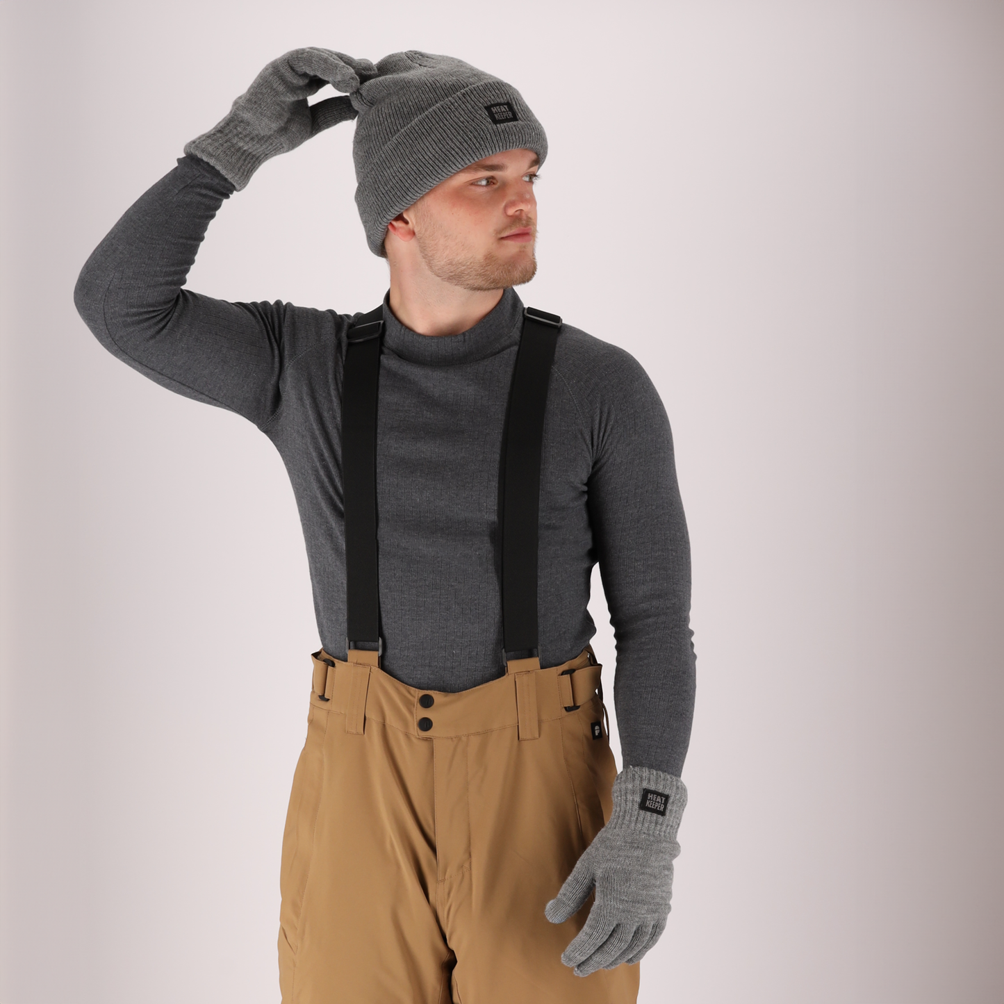 Gants thermo tricotés - Homme - 1 paire