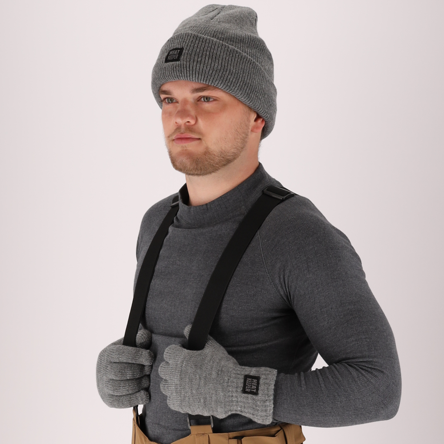 Gants thermo tricotés - Homme - 1 paire