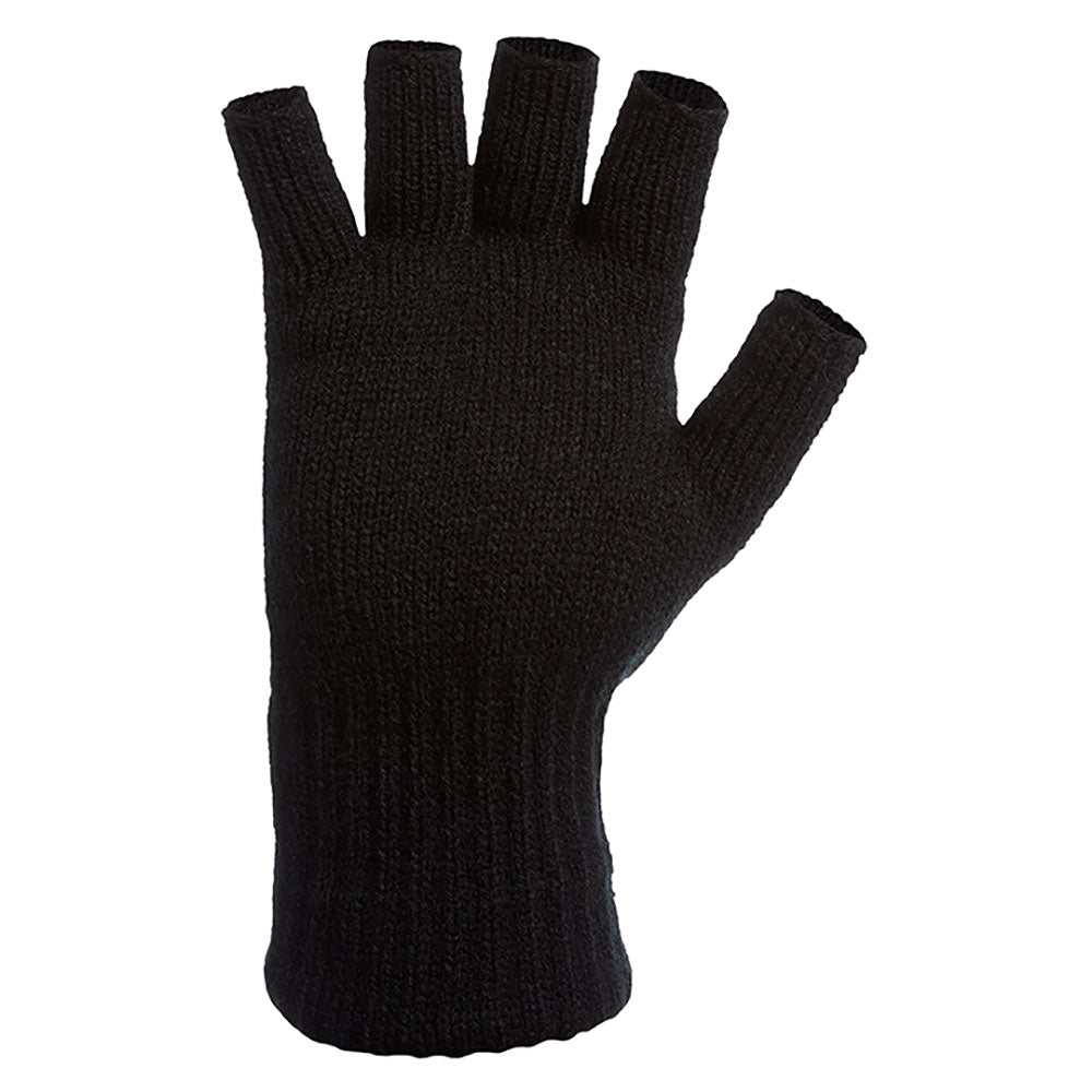 Vingerloze thermo handschoenen heren - Zwart - 1-Paar