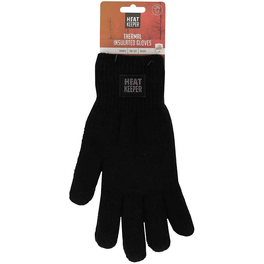 Thermo handschoenen dames zwart – Heatkeeper – verpakking