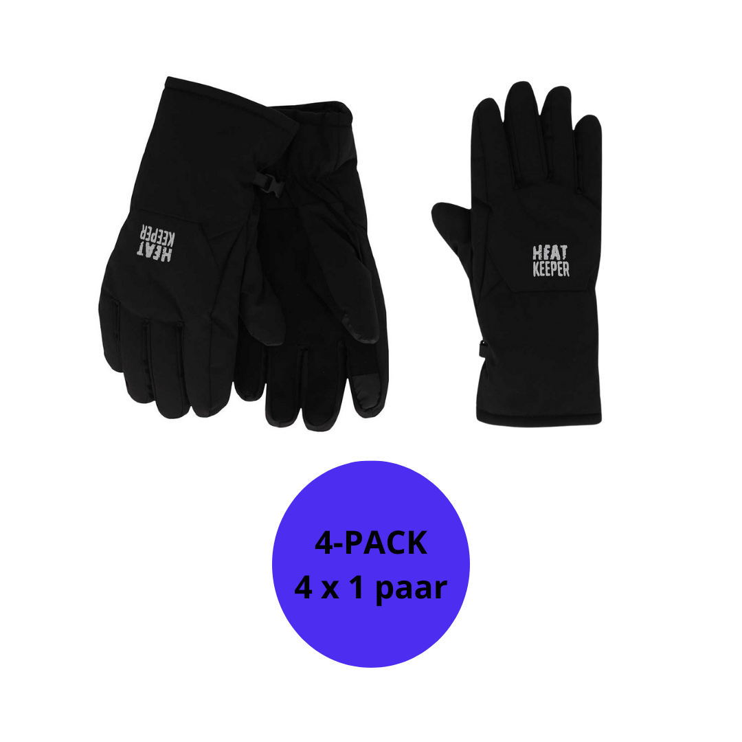Damen Winterhandschuhe - Softshell - Schwarz - 1 Paar