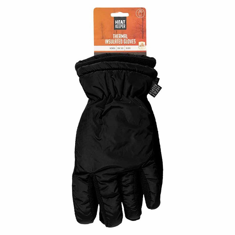 Mega thermo handschoenen dames - Zwart - One Size - 4-Paar voordeelpakket