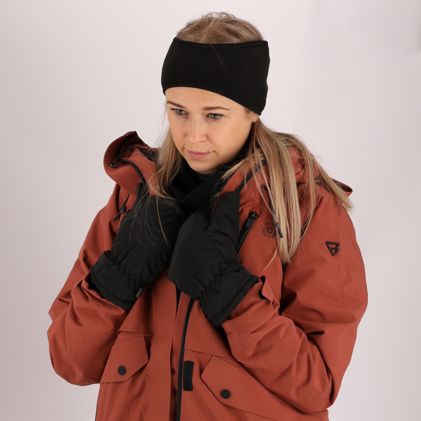 Thermo hoofdband uniseks - Zwart - 1-Stuk