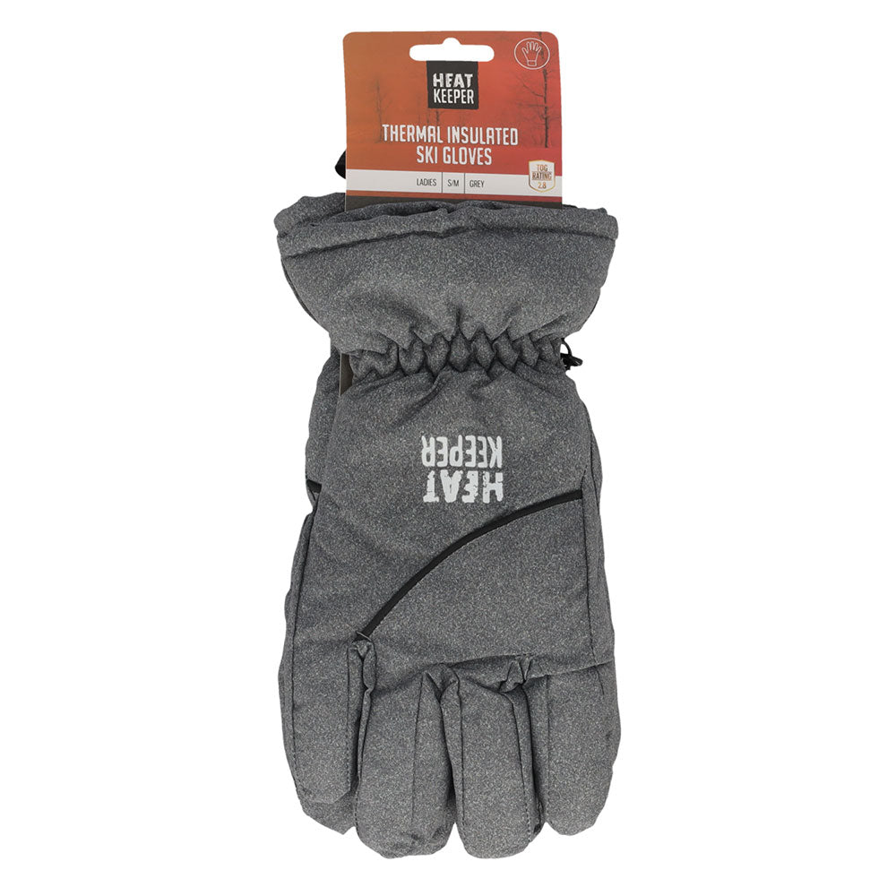Ski handschoenen dames - Zwart/Grijs - 2-Paar