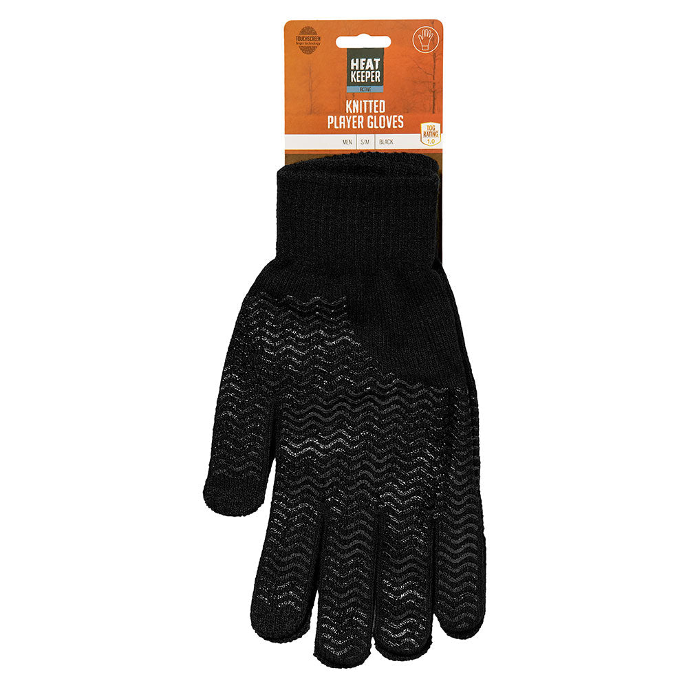 Gants tricotés homme - Noir - 1 paire