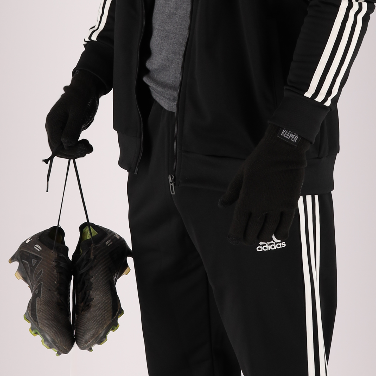 Gants tricotés homme - Noir - 1 paire