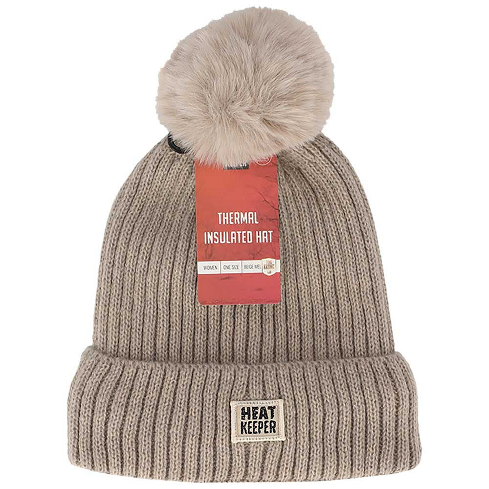 Bonnet thermique + pompon dames - Onesize