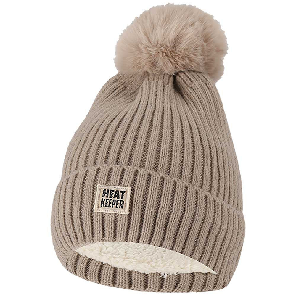 Bonnet thermique + pompon dames - Onesize