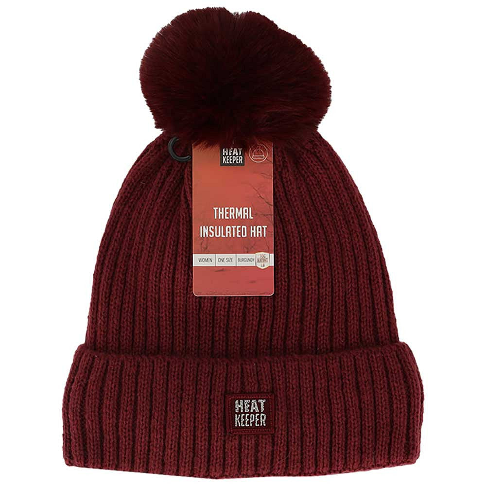 Bonnet thermique + pompon dames - Onesize