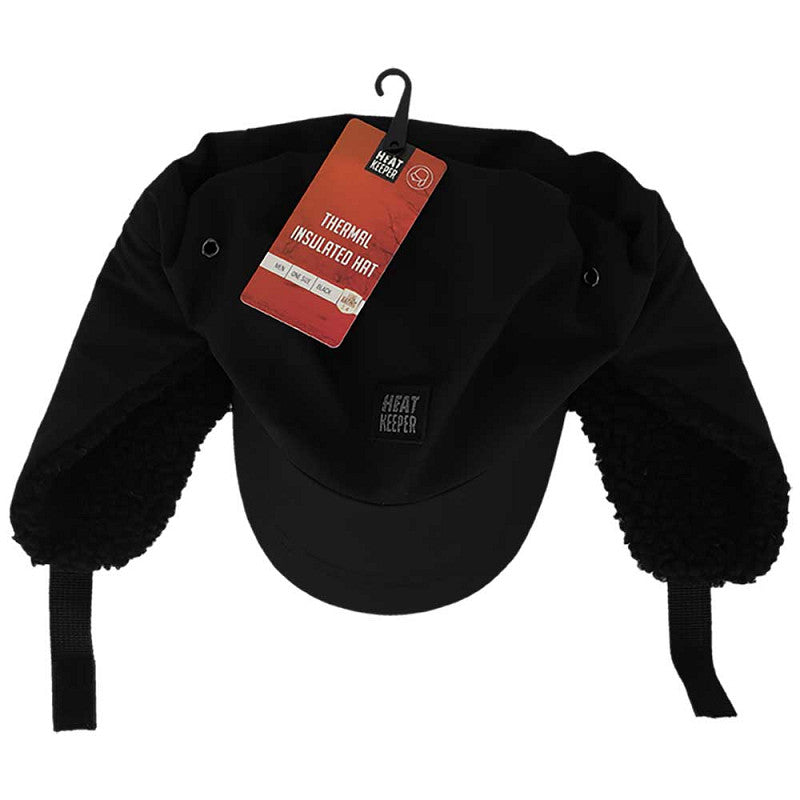 Thermo winterpet heren - Zwart