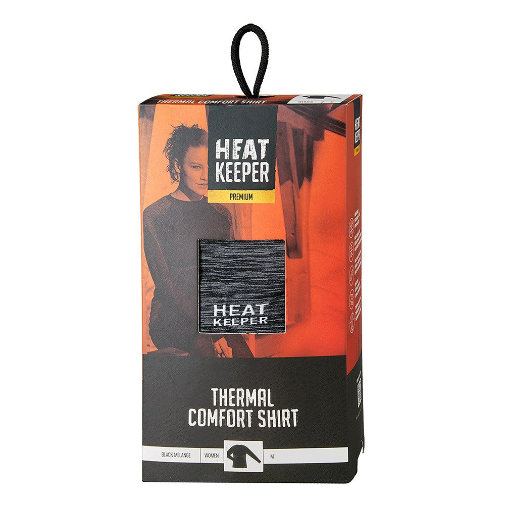 Chemise thermique pour femmes - Noir - 2 pièces