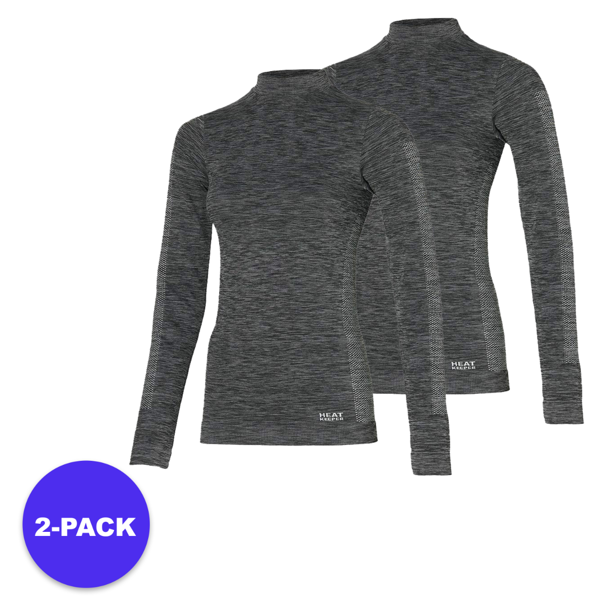 Chemise thermique pour femmes - Noir - 2 pièces