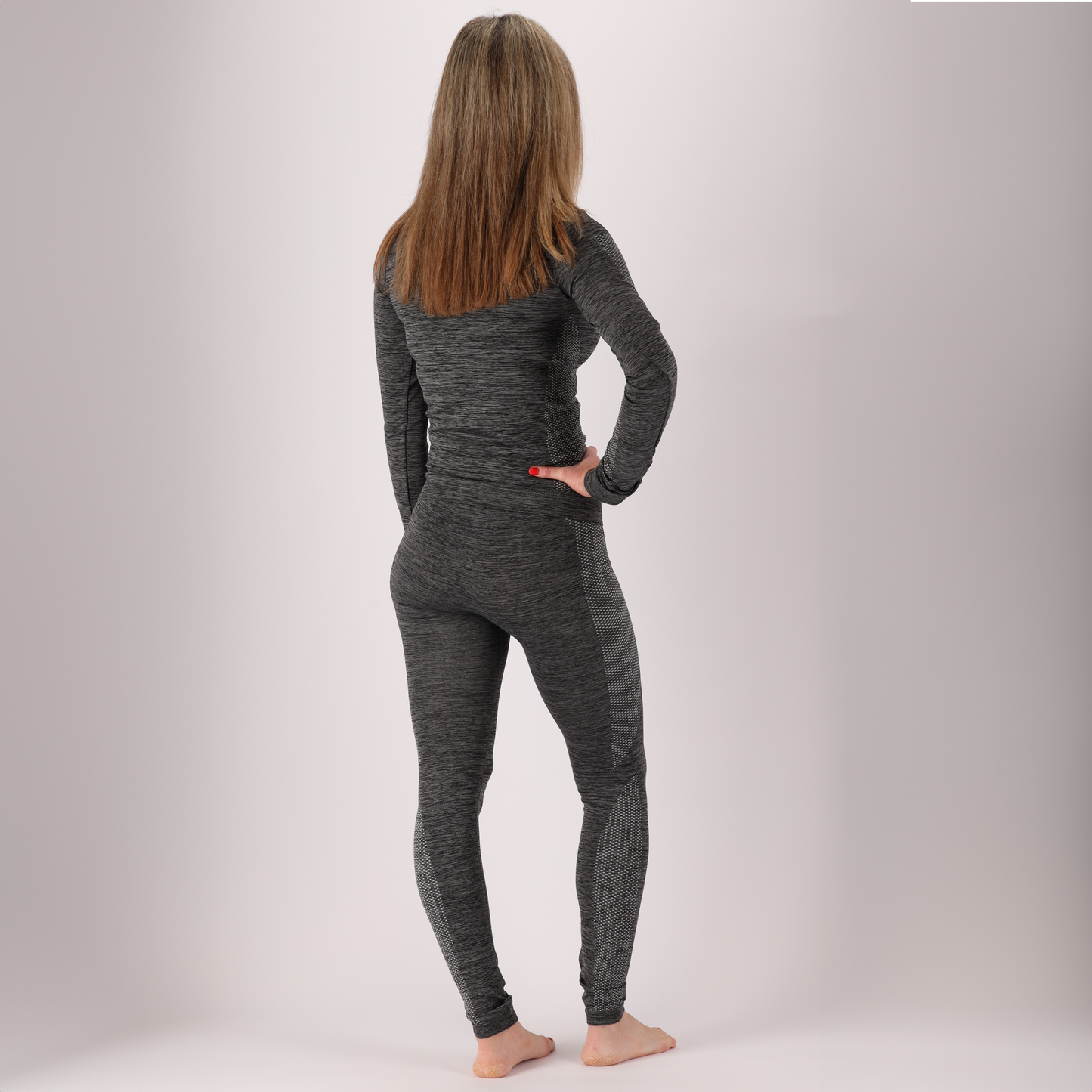 Chemise thermique pour femmes - Noir - 2 pièces