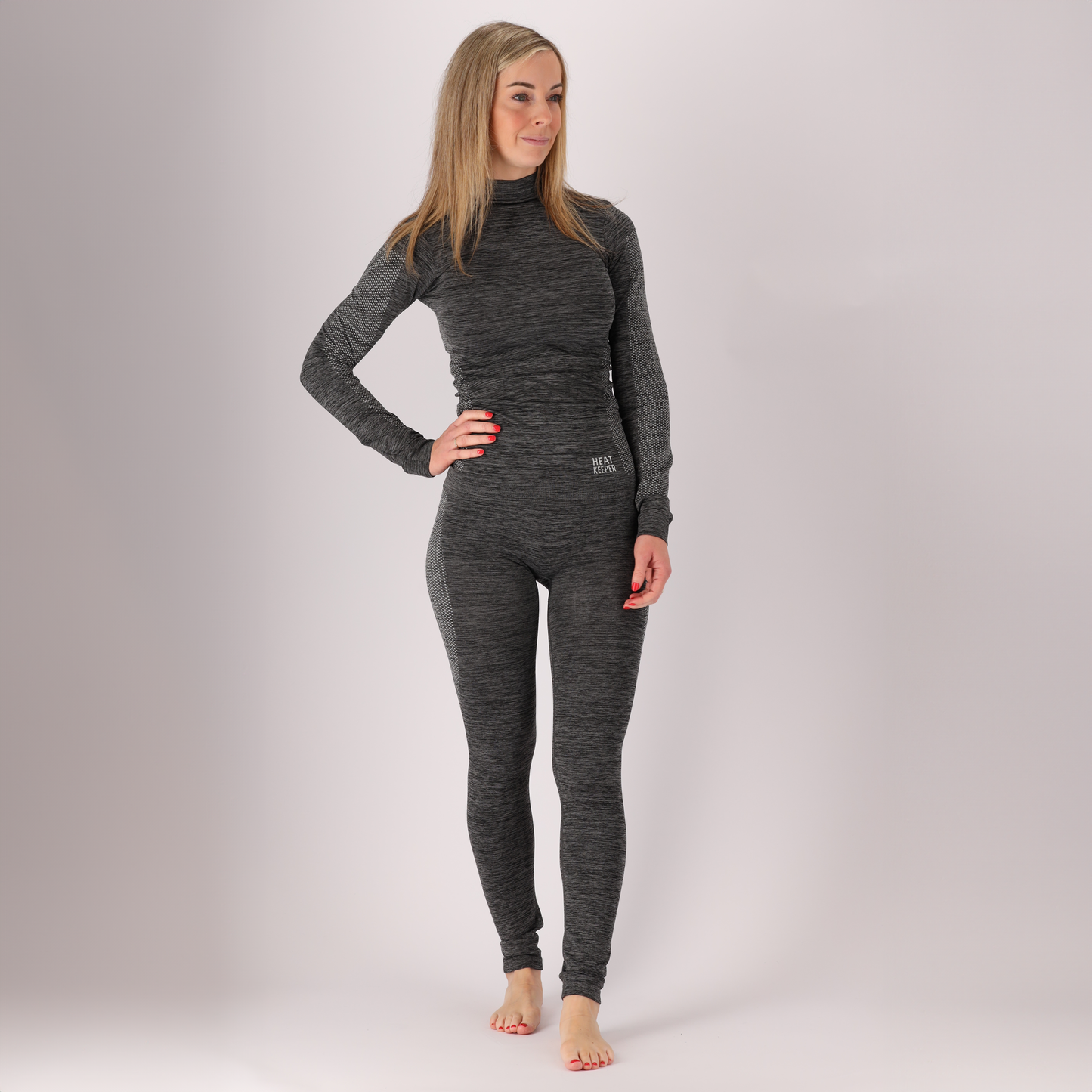 Chemise thermique pour femmes - Noir - 2 pièces
