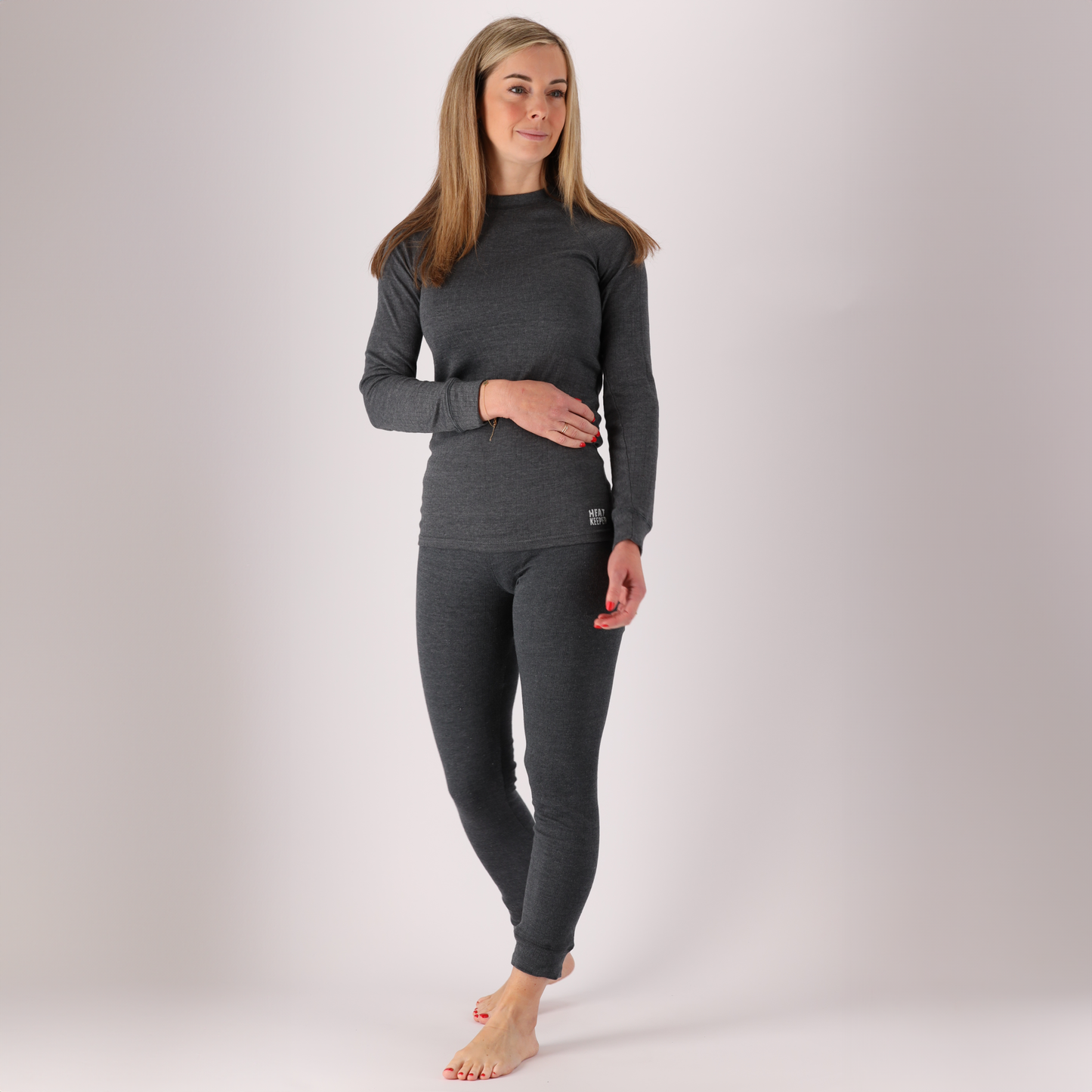 Chemise thermique pour dames - Anthracite - 4 pièces