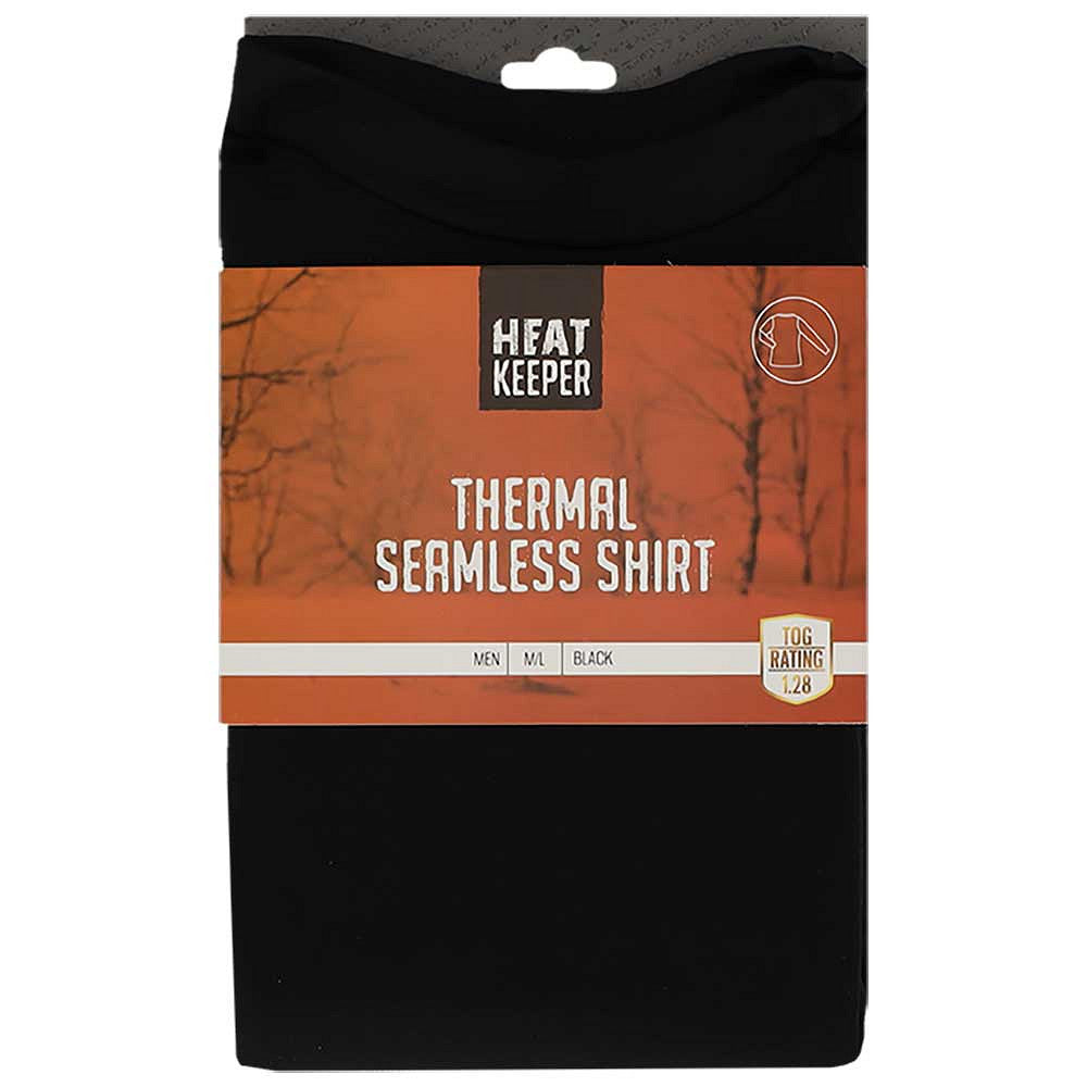 Thermo shirt heren - Naadloos - Zwart - 4-Pack