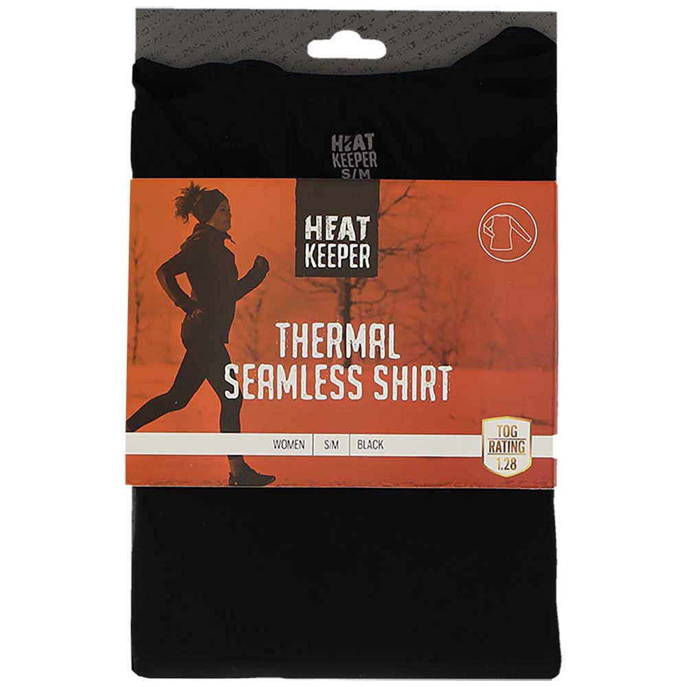 Thermo shirt dames- Naadloos - Zwart - 4-Pack