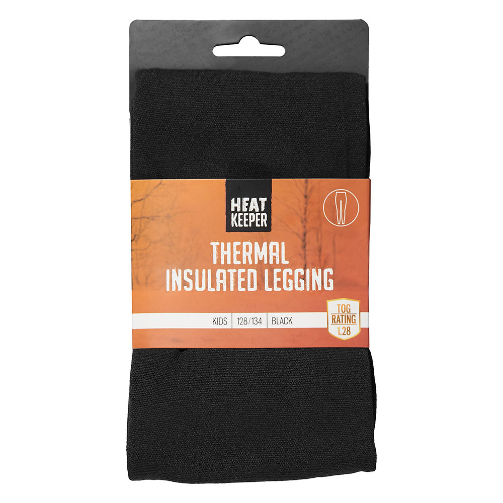 Thermo legging kinderen - Zwart - 128/134 - 1-Stuk