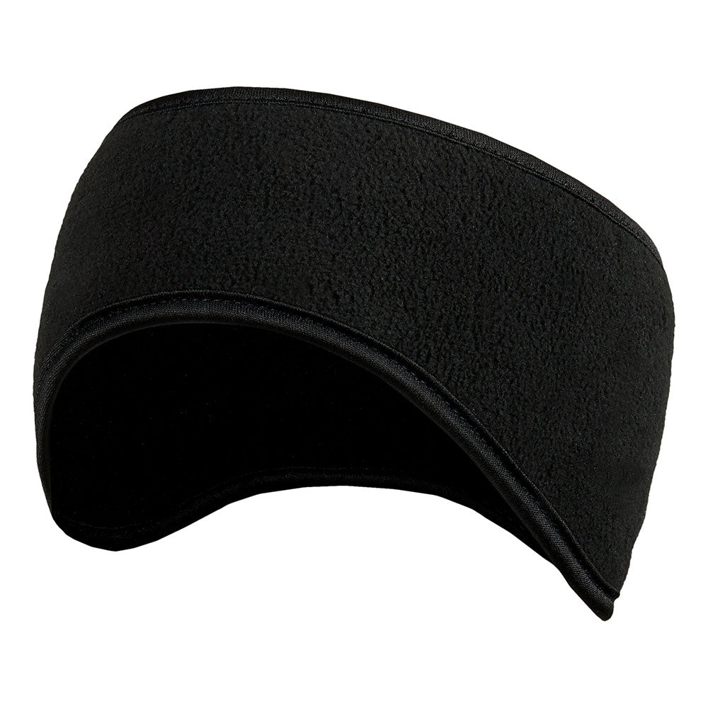 Thermo hoofdband unisex fleece - Zwart - 1-Stuk