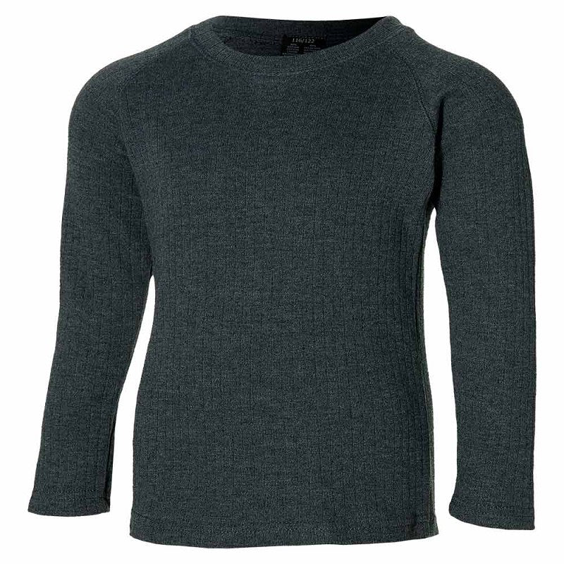 Thermoshirt kinderen antraciet - 1-Stuk