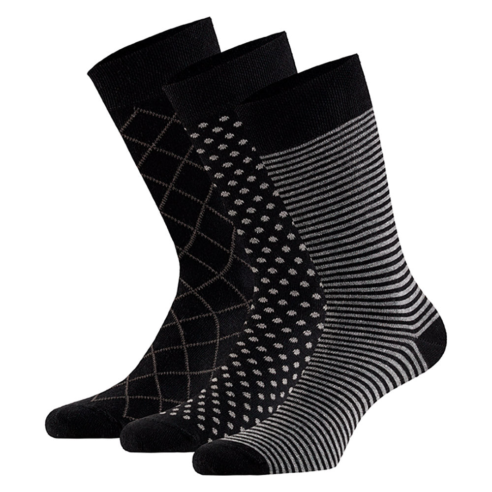 Socken aus Bio-Baumwolle für Männer - Multi Black - 6 Paare