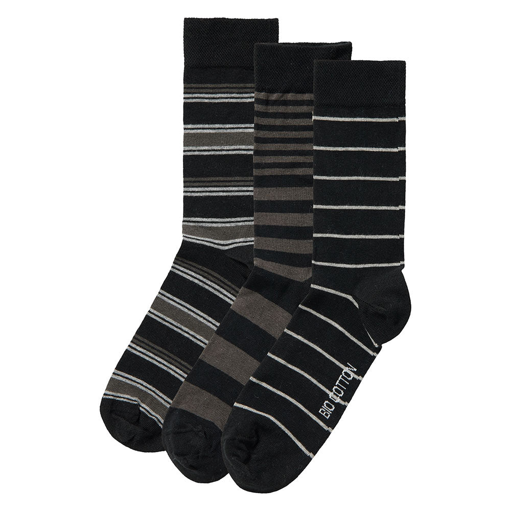 Socken aus Bio-Baumwolle für Männer - Multi Black - 6 Paare
