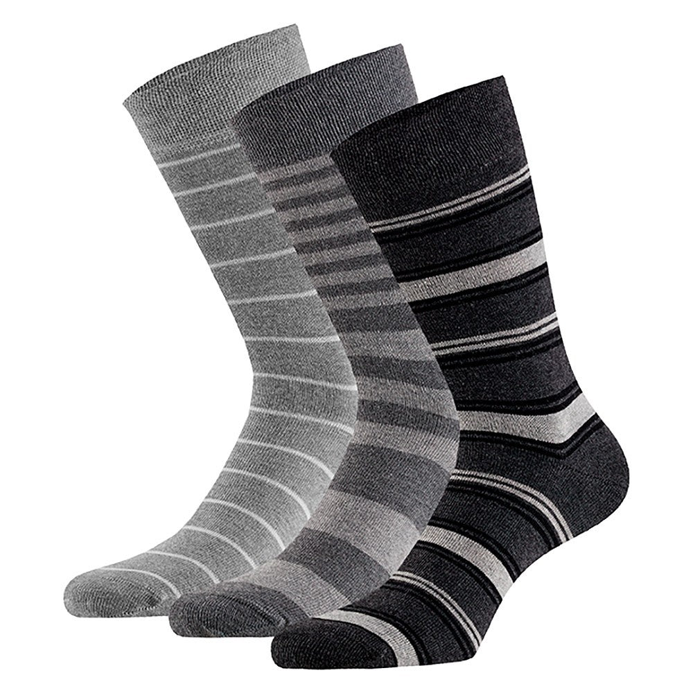 Chaussettes en coton biologique pour hommes - Multi Grey - 6 paires