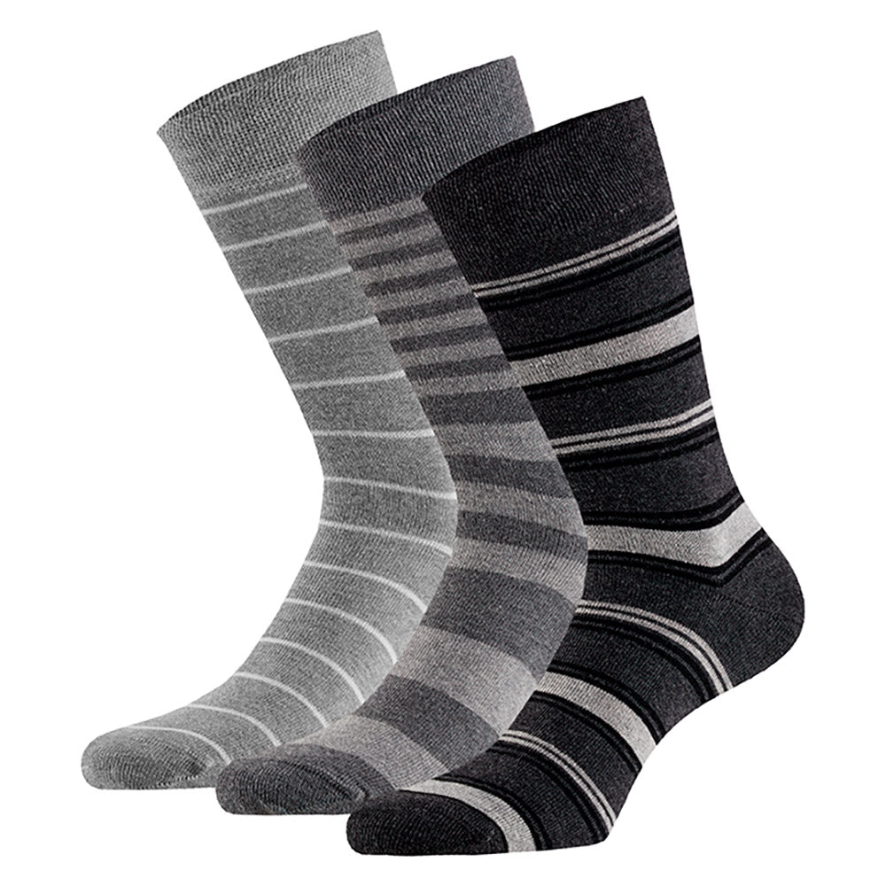 Chaussettes en coton biologique pour hommes - Multi Grey - 6 paires