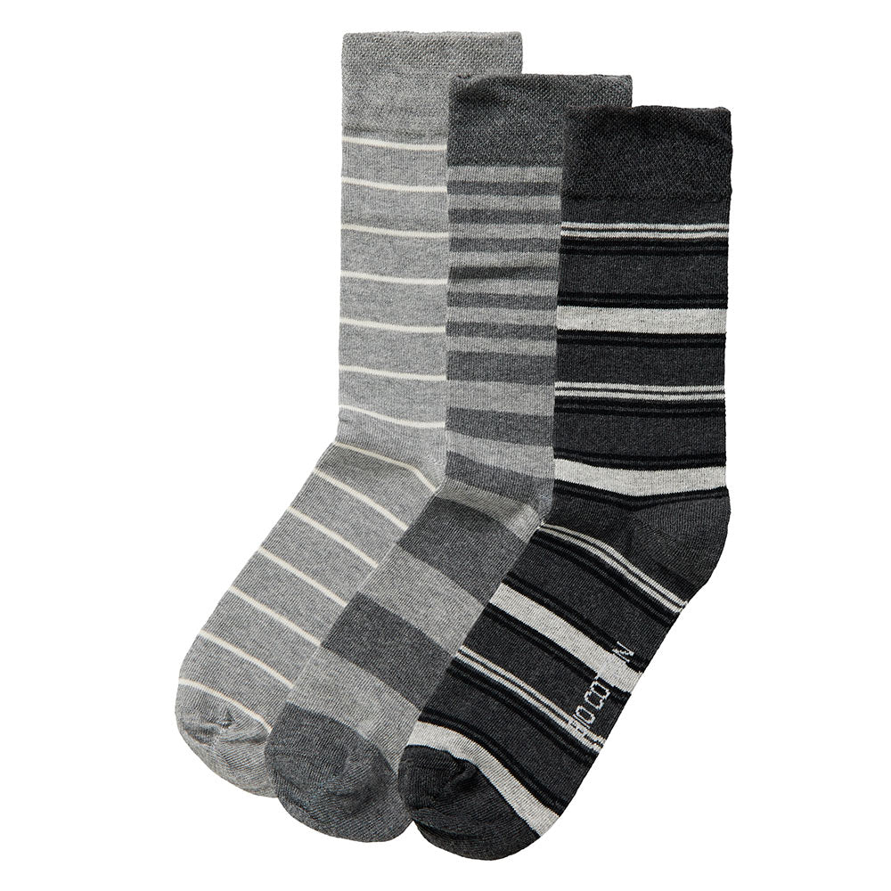 Chaussettes en coton biologique pour hommes - Multi Grey - 6 paires