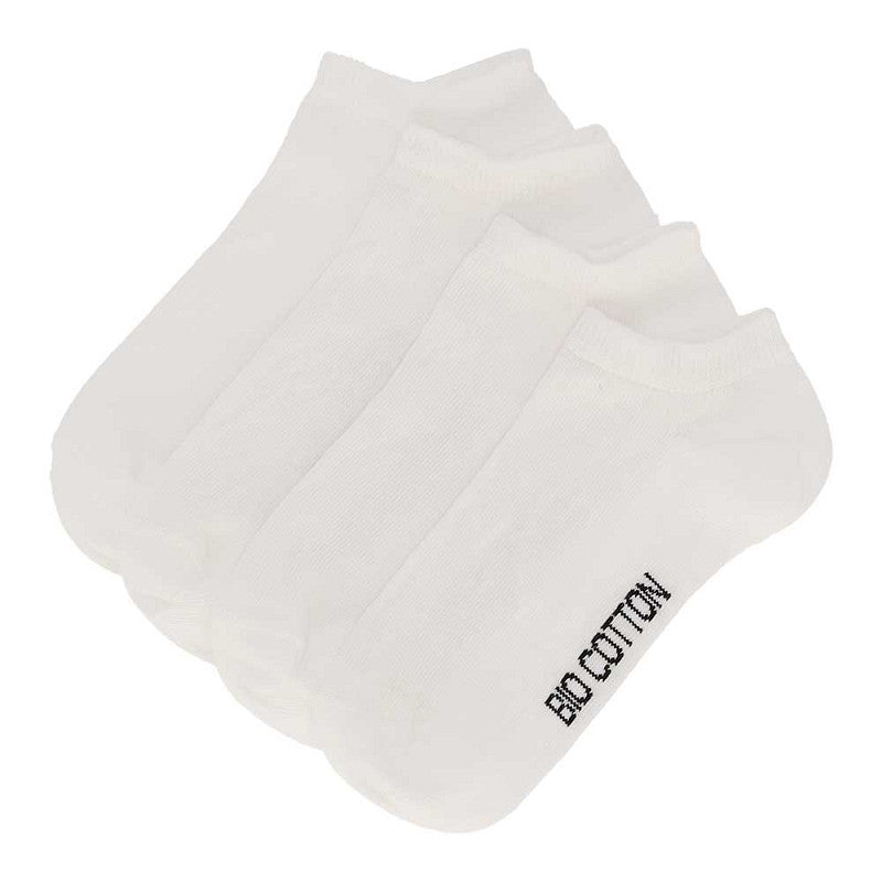 Chaussettes de sport enfants en coton bio - 4-Pak - Blanc