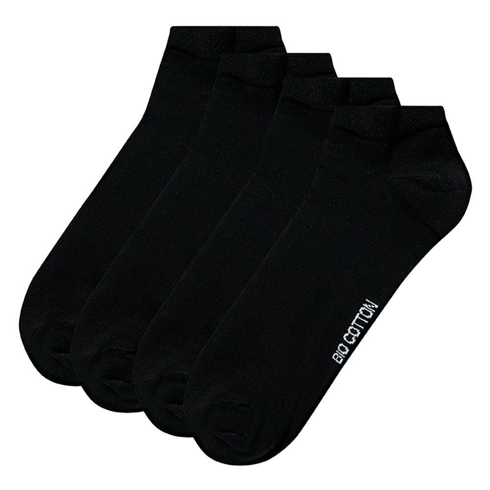 Chaussettes de sport en coton biologique - Noir - 4 paires