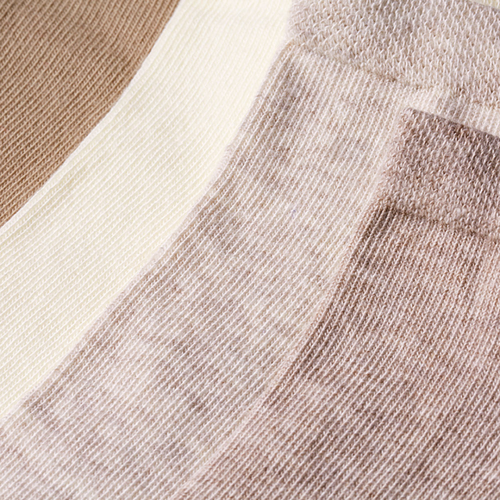 Chaussettes de sport en coton biologique - Beige - 4 Paires