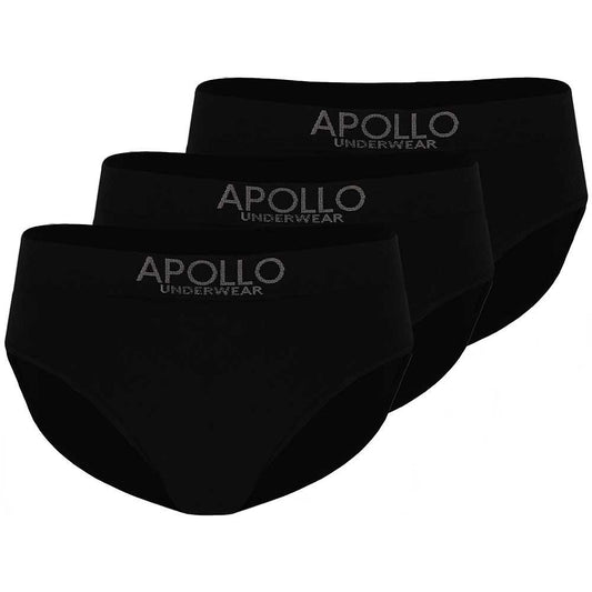 Slip noir pour hommes, paquet de 3