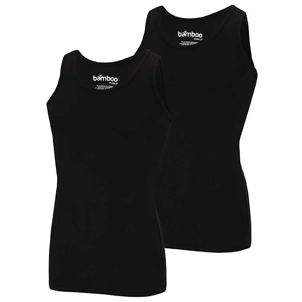 Chemise en bambou hommes - Noir - 2-Pak