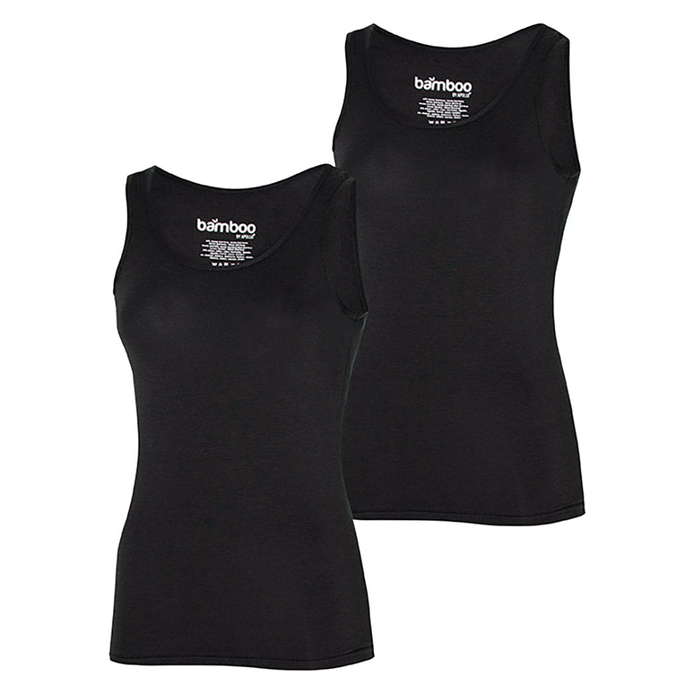 Chemise en bambou pour femmes - Noir - 2-Pak