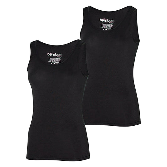 Bamboe hemd dames - Zwart - 2-Pak