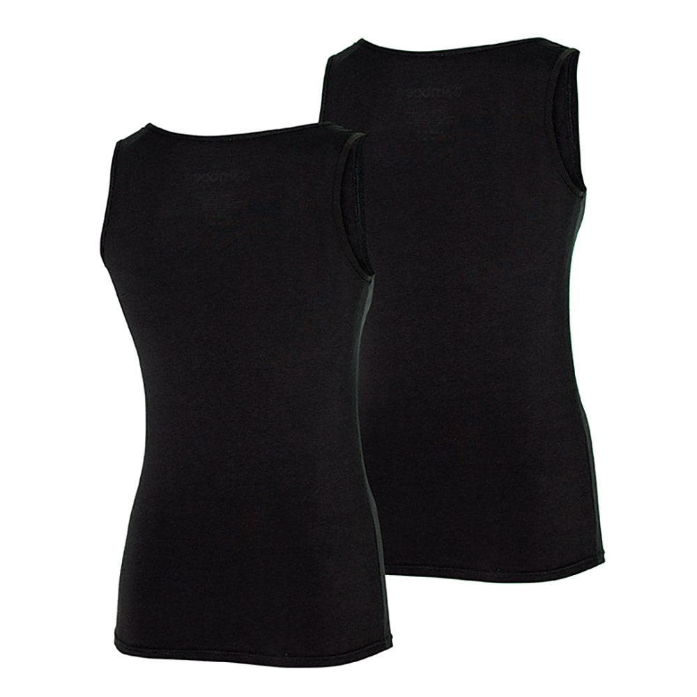 Chemise en bambou pour femmes - Noir - 2-Pak