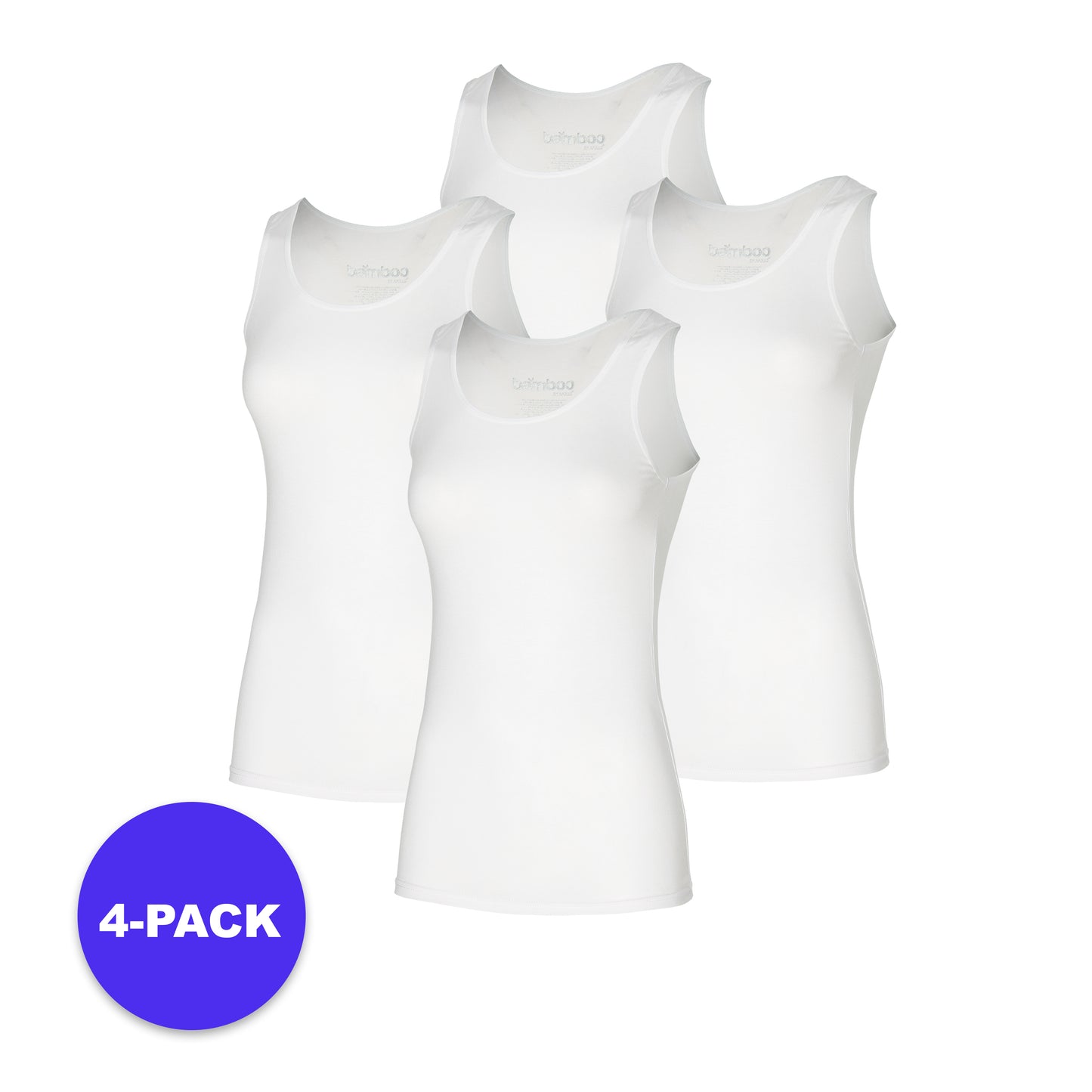 Bamboe Hemd Dames - 4-Pack - Voordeelpakket