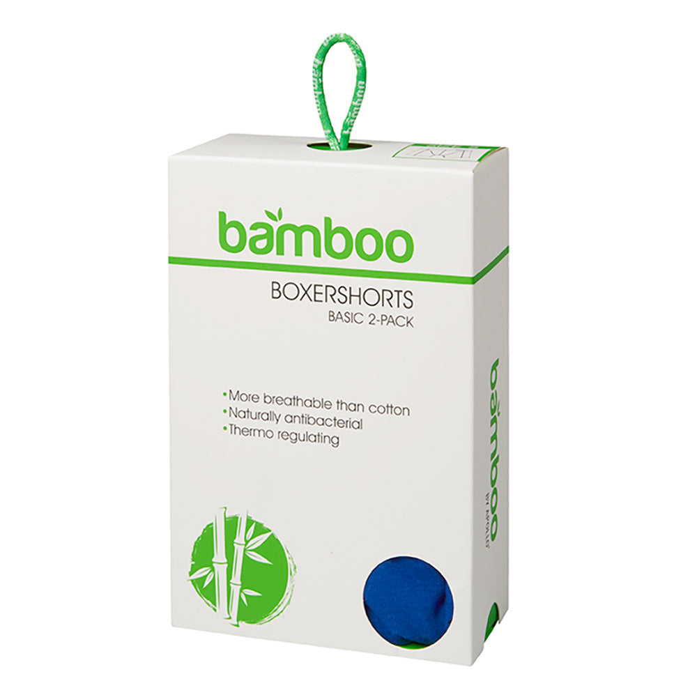 Bamboe boxershort heren groen-blauw