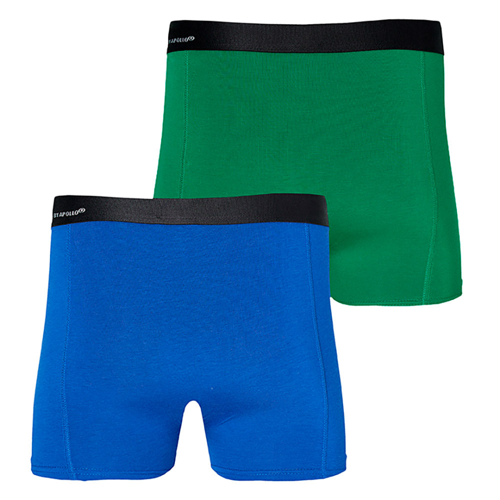Bamboe boxershort heren groen-blauw