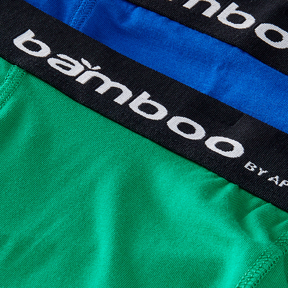 Bamboe boxershort heren groen-blauw