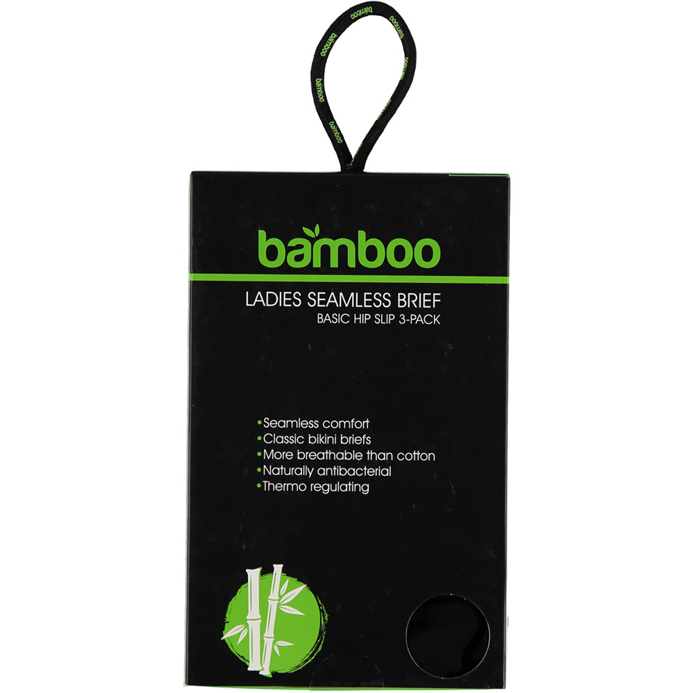 Bamboe Dames Hip Slips - Zwart - 3-Pak