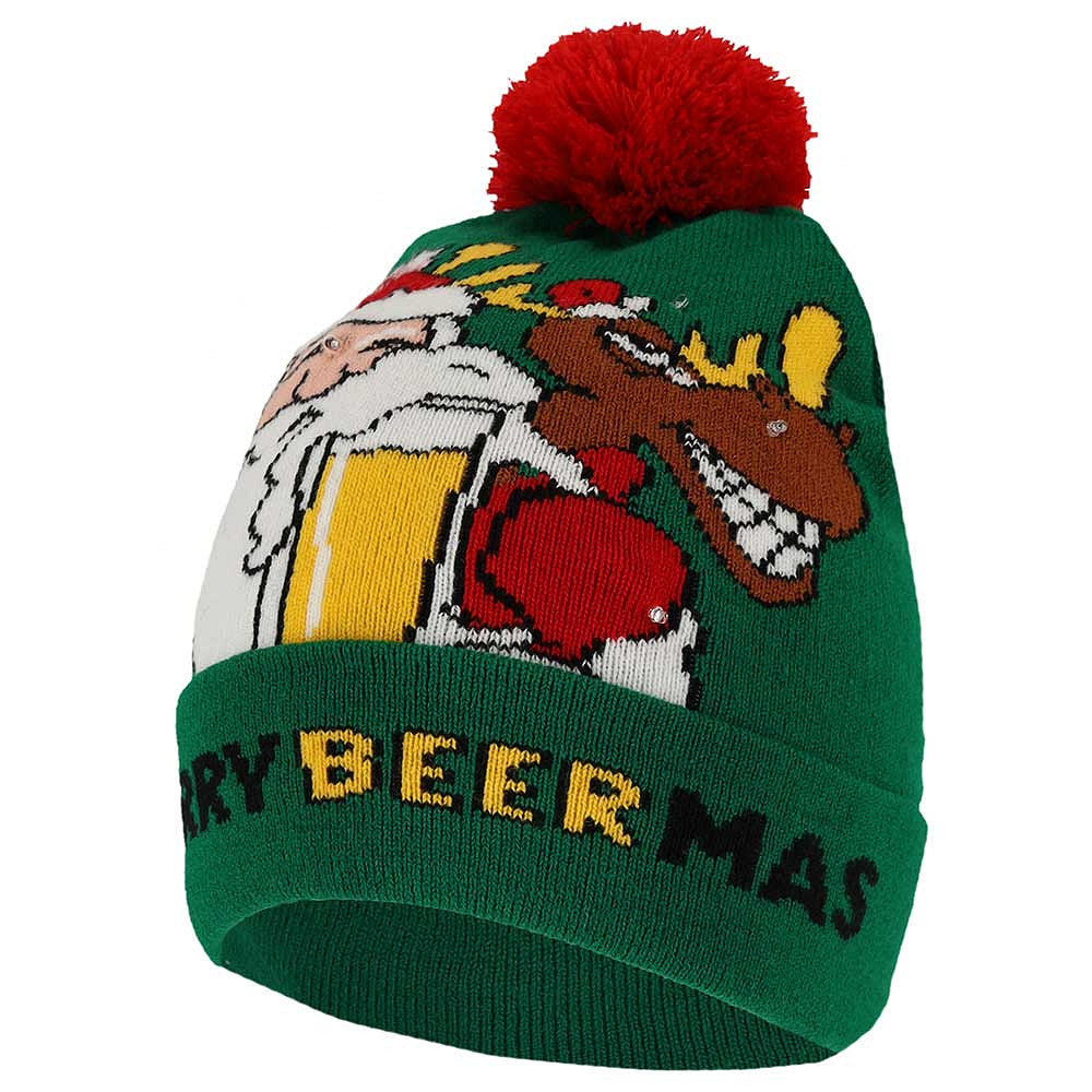 Weihnachtsmütze mit Lichtern - Christmas Rocks Einheitsgröße