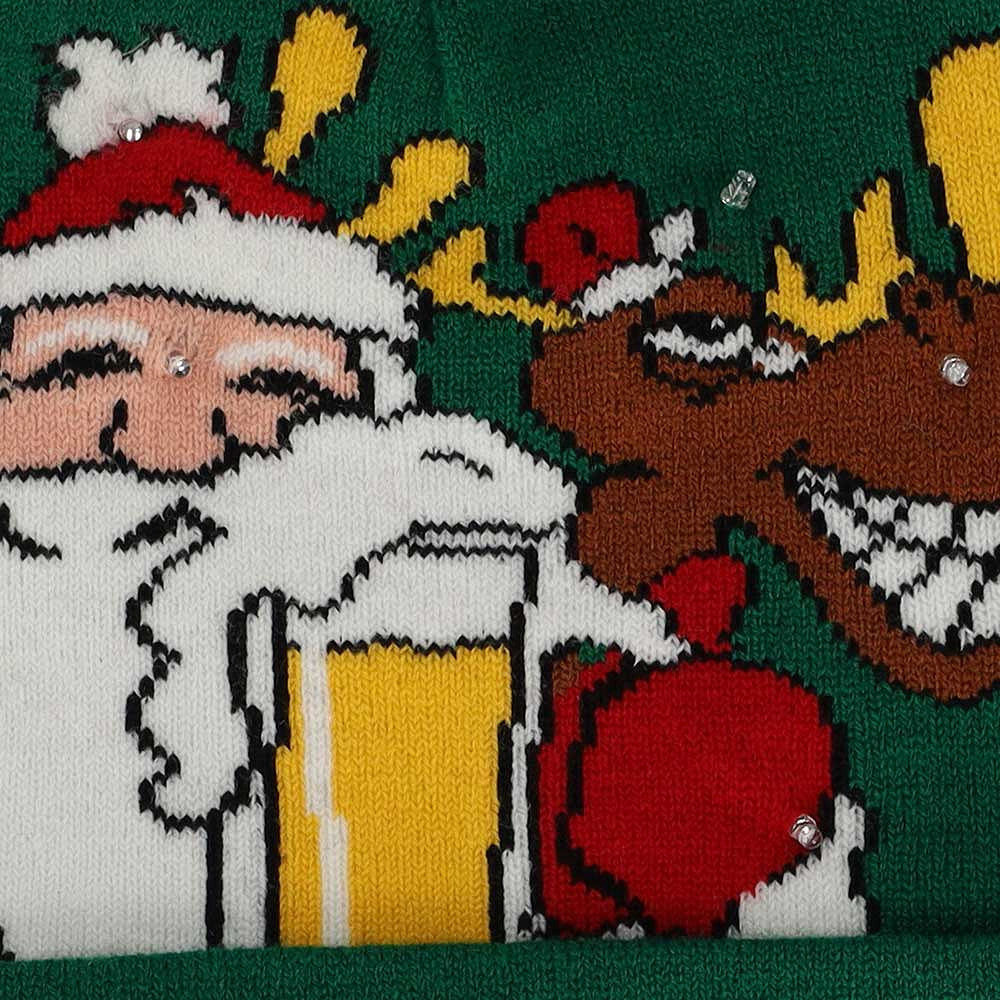 Weihnachtsmütze mit Lichtern - Christmas Rocks Einheitsgröße