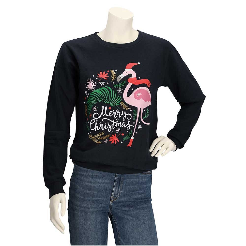 Kersttrui Dames - Merry Christmas Flamingo