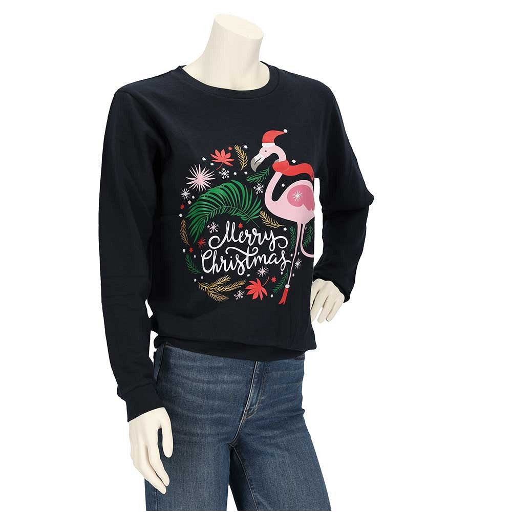 Kersttrui Dames - Merry Christmas Flamingo